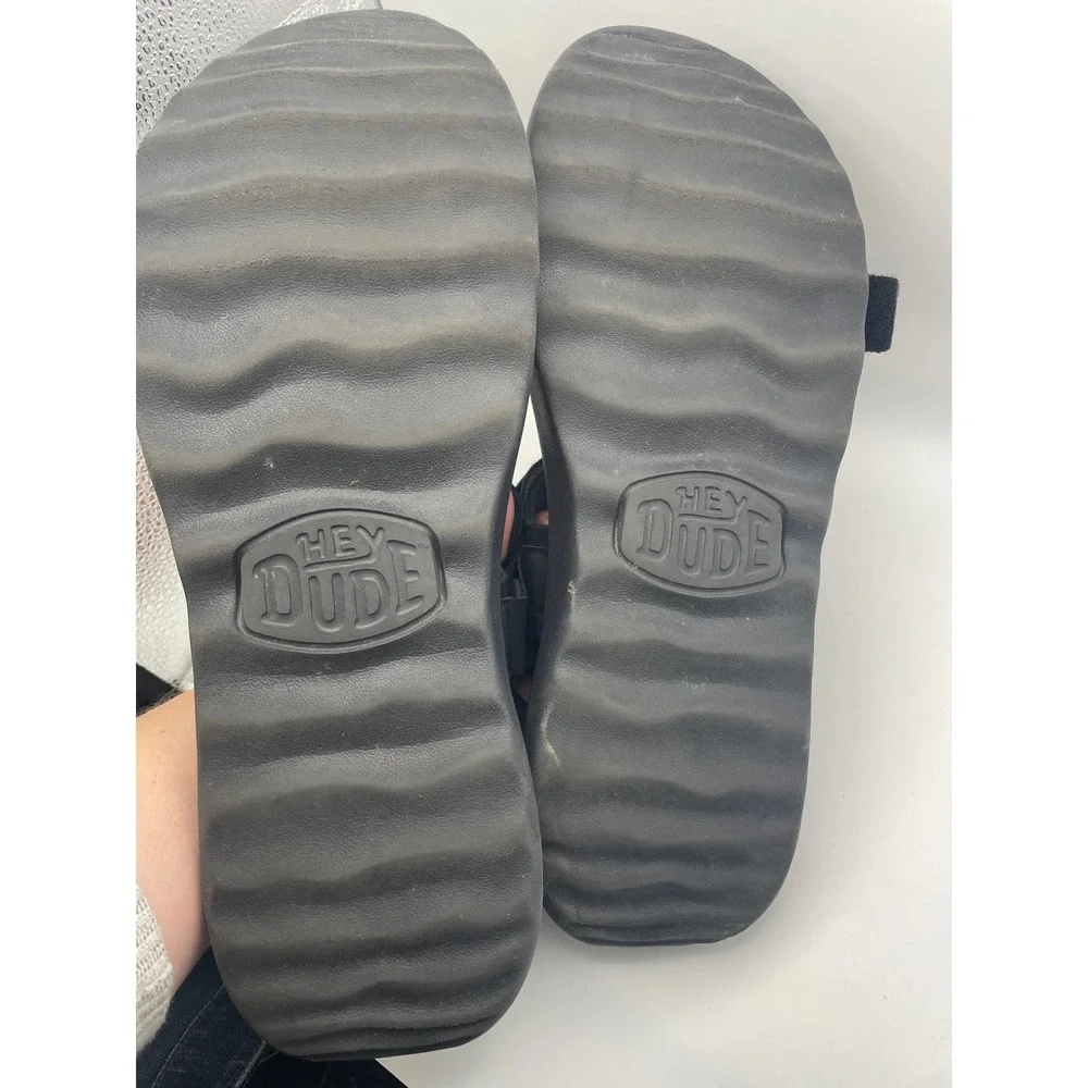 Hey Dude Mens Carson Sandal Sport Mode Black‎ Size 11 M